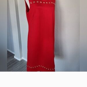 Karl Lagerfeld Red Dress with Gold Accents